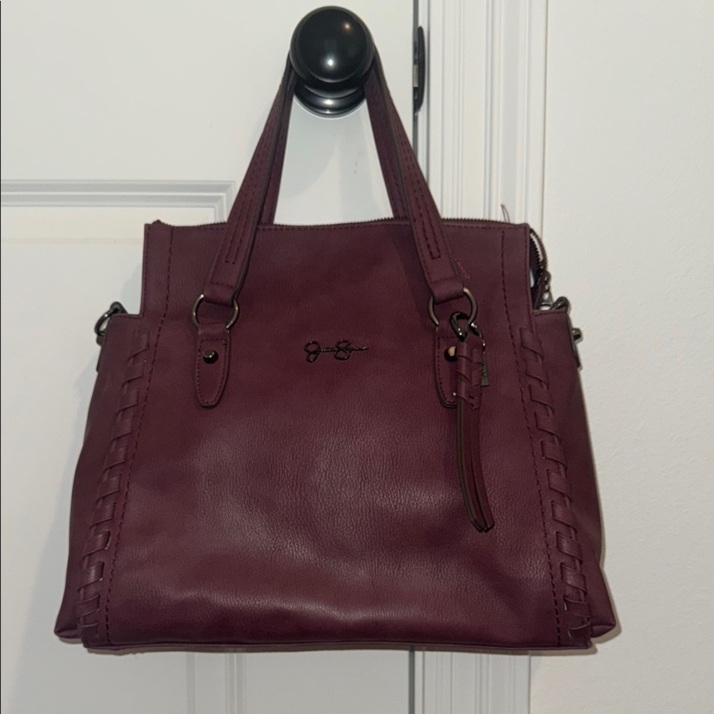 Jessica Simpson Plum Leather Tote